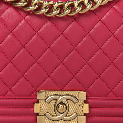 Chanel Lambskin Quilted Medium Boy Flap Fuchsia 8 of 10