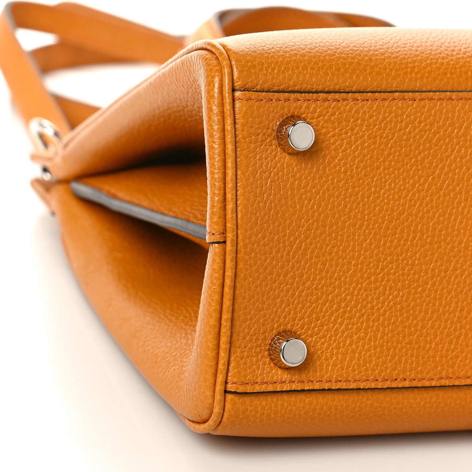 Gucci Posillipo Grain Calfskin Small Zumi Top Handle Bag Sun Oil 9 of 10