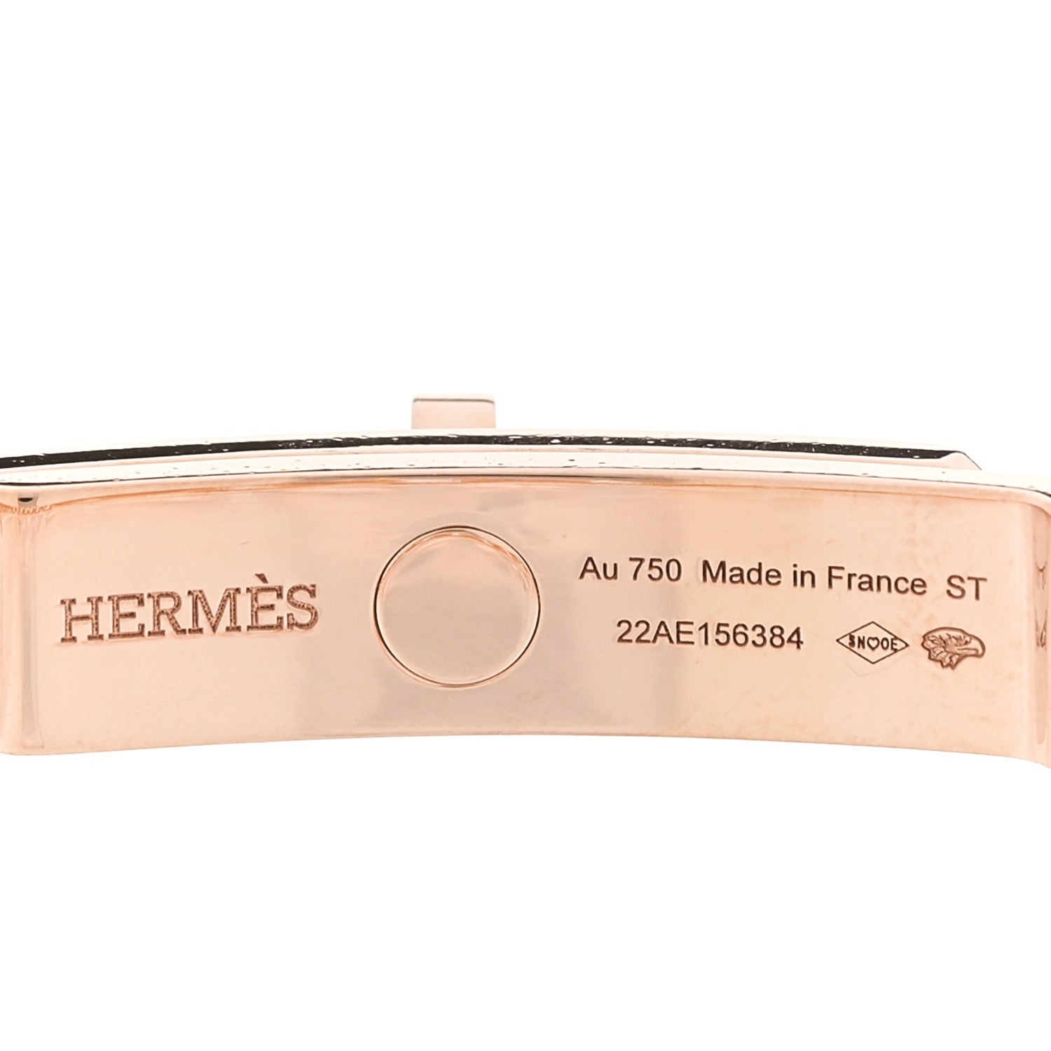 Hermes 18K Rose Gold Diamond PM Kelly Chaine Bracelet ST 3 of 4