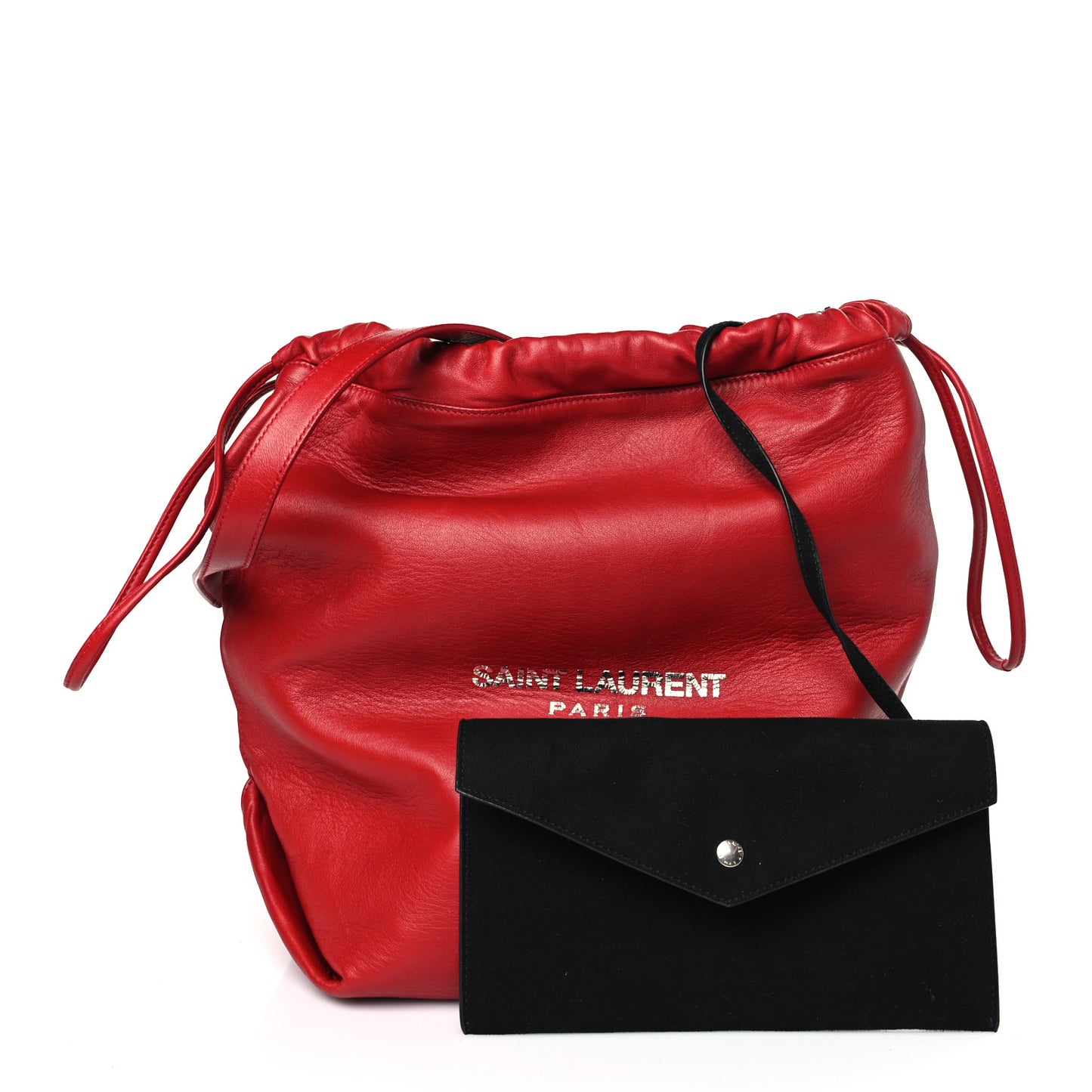 Lambskin Teddy Drawstring Bag Eros Red