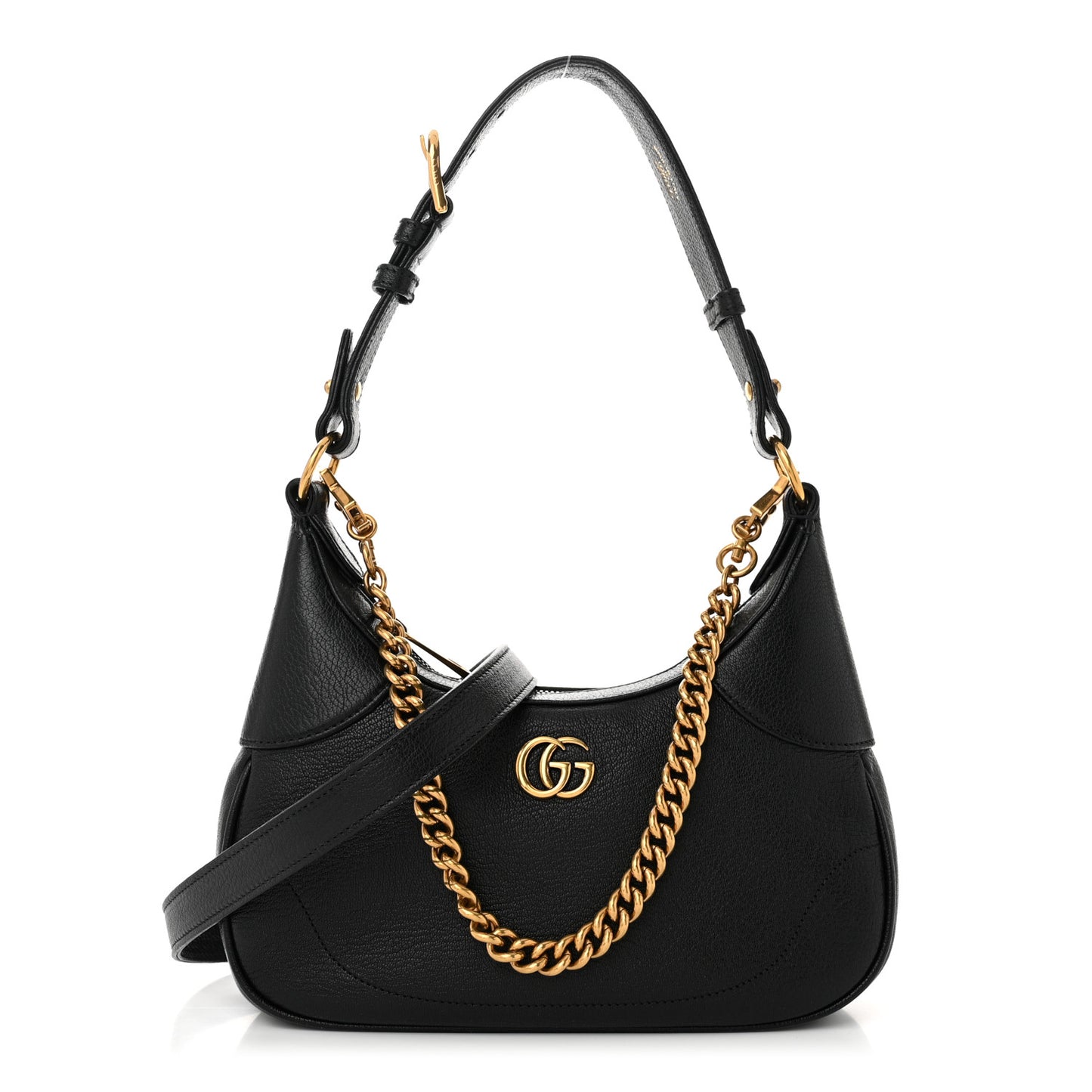 Goatskin Small Aphrodite Shoulder Bag Black