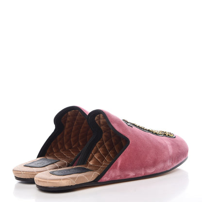 Gucci Velvet Silk Embellished Platform Detachable Slide 35 Tibet Red 13 of 18