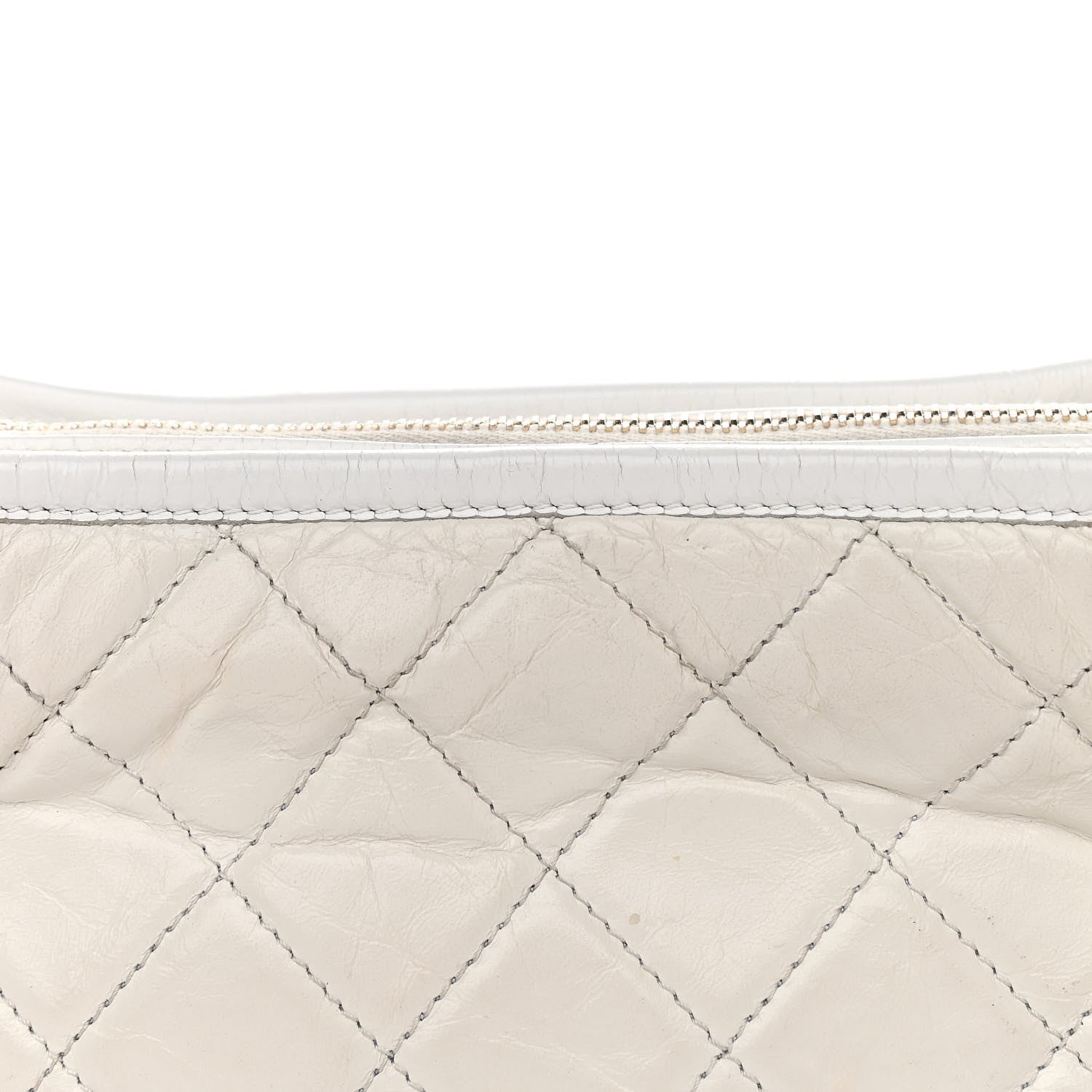 Chanel Aged Calfskin Quilted Small Gabrielle Hobo White 11 of 13