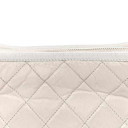 Chanel Aged Calfskin Quilted Small Gabrielle Hobo White 11 of 13