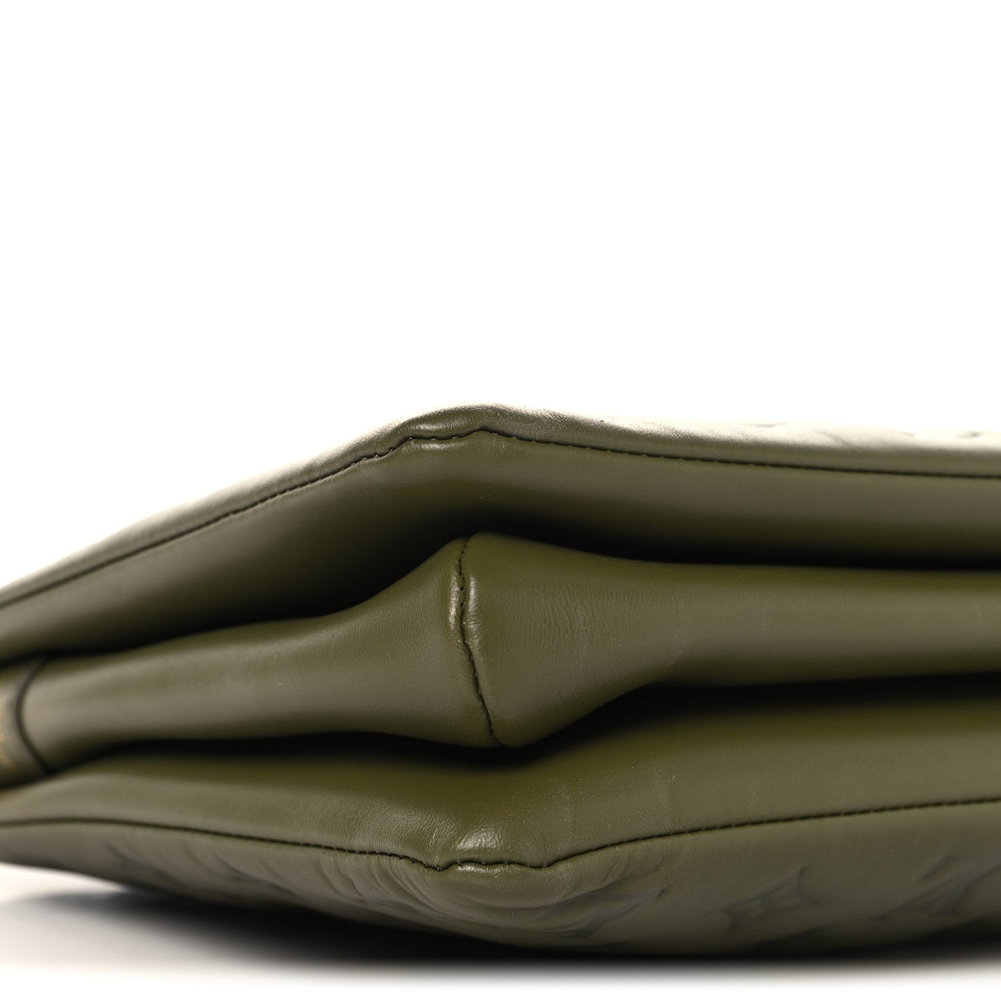 Lambskin Embossed Monogram Coussin MM Khaki