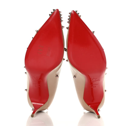 Christian Louboutin Kid Degraspike 70 Pumps 38.5 Nude Gold Rose 5 of 7