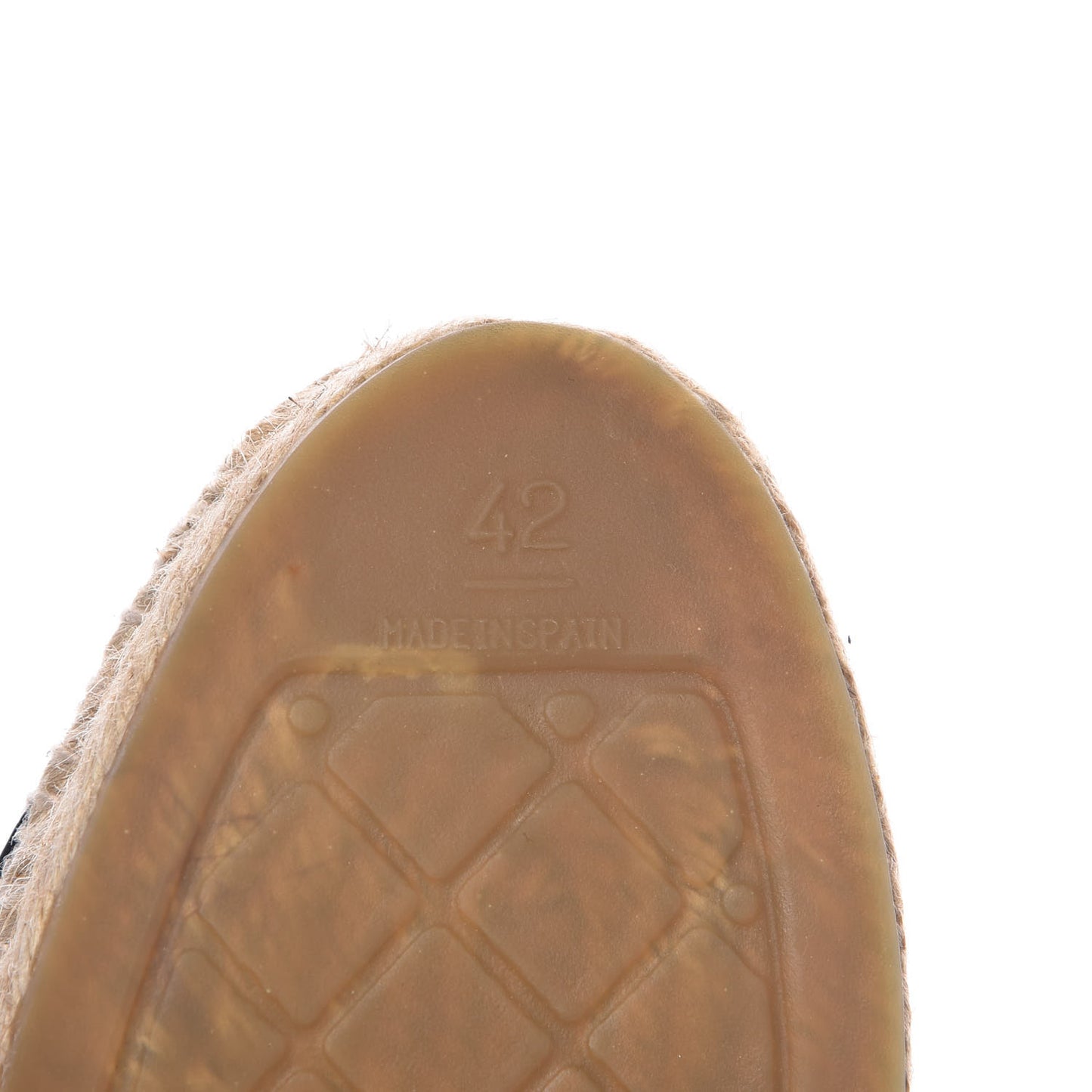 Patent Fabric Striped CC Espadrilles 42 Multicolor Black
