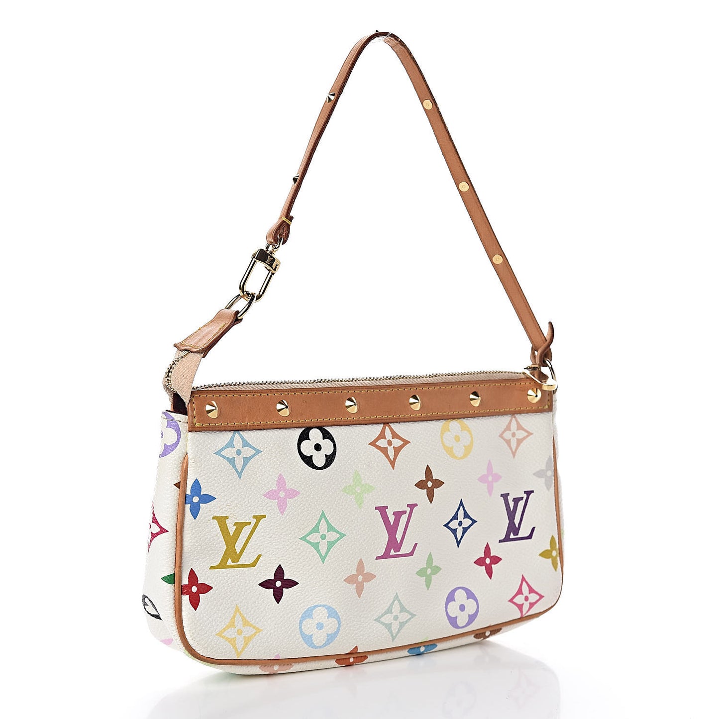 Monogram Multicolor Pochette Accessories White