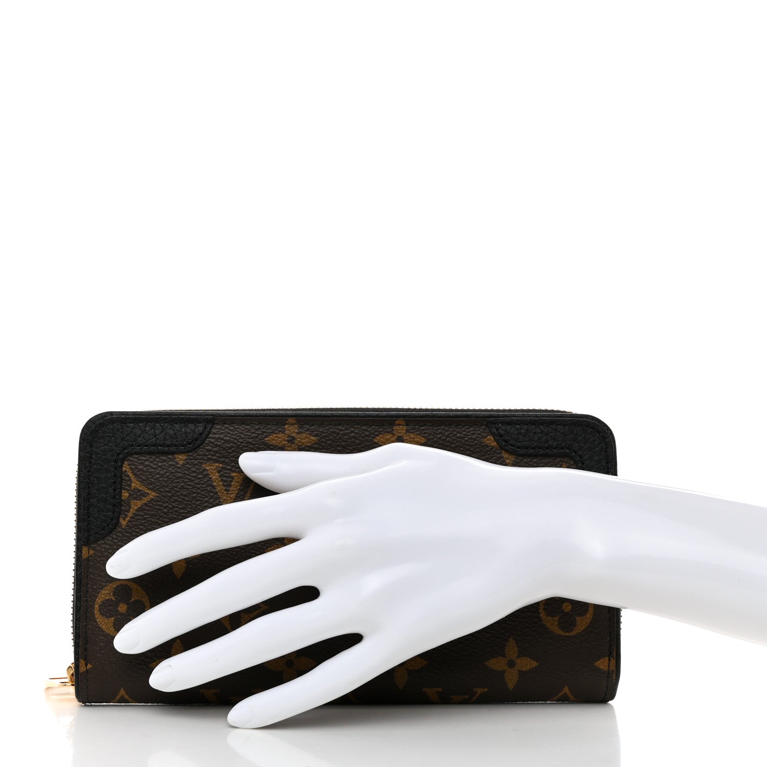 Louis Vuitton Monogram Zippy Retiro Wallet Black 2 of 8
