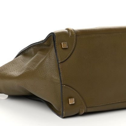 Celine Drummed Calfskin Mini Luggage Jungle 7 of 12