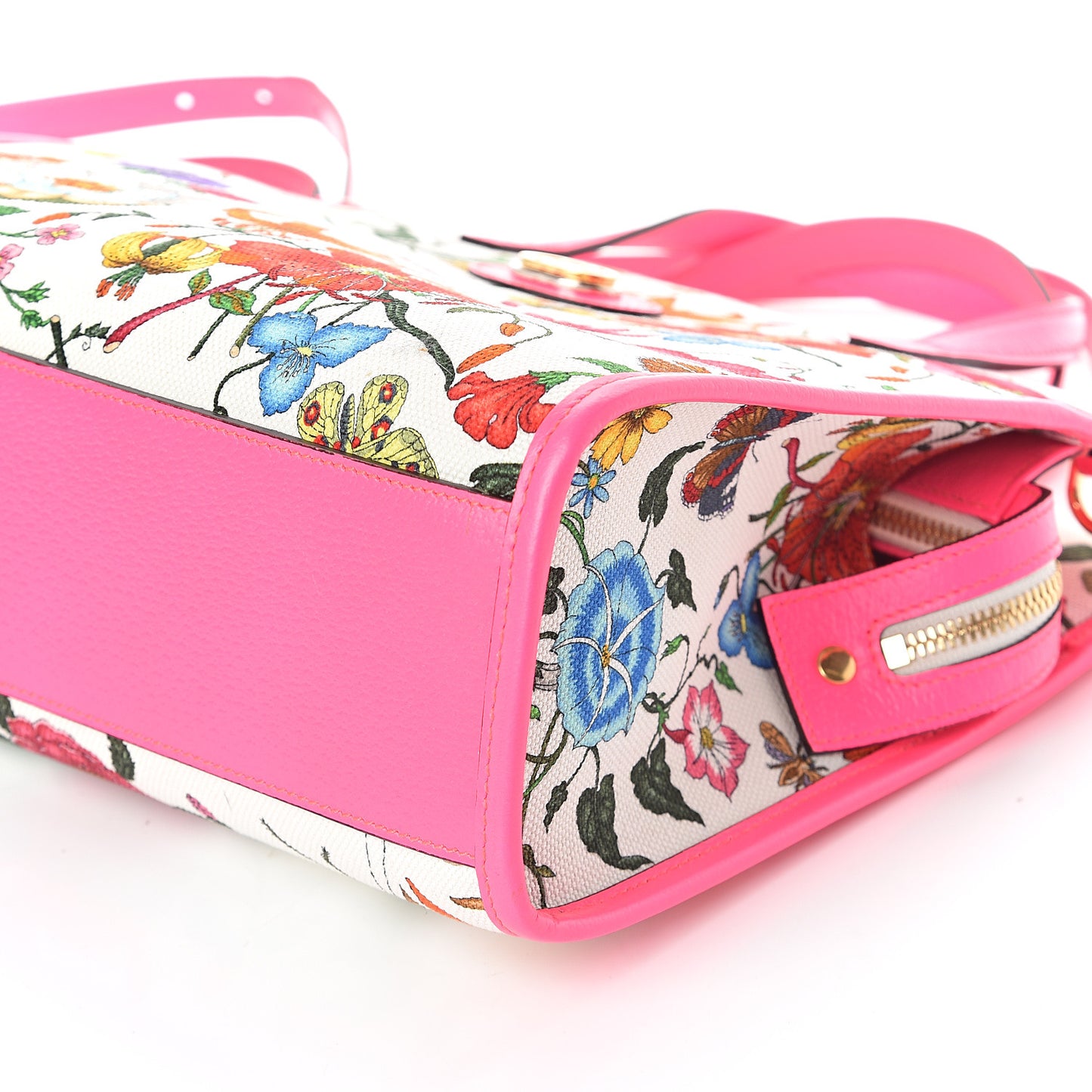 Canvas Medium Flora Tote Fuchsia