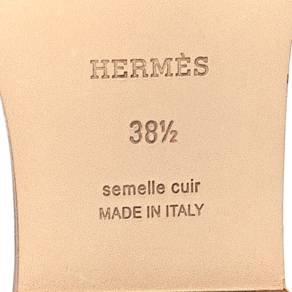 Hermes Denim Canvas Oran Sandals 38.5 Bleu Clair 8 of 9
