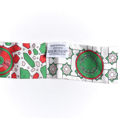 Hermes Silk La Danse Des Amazones Twilly Rouge Rose Poudre Vert 2 of 5