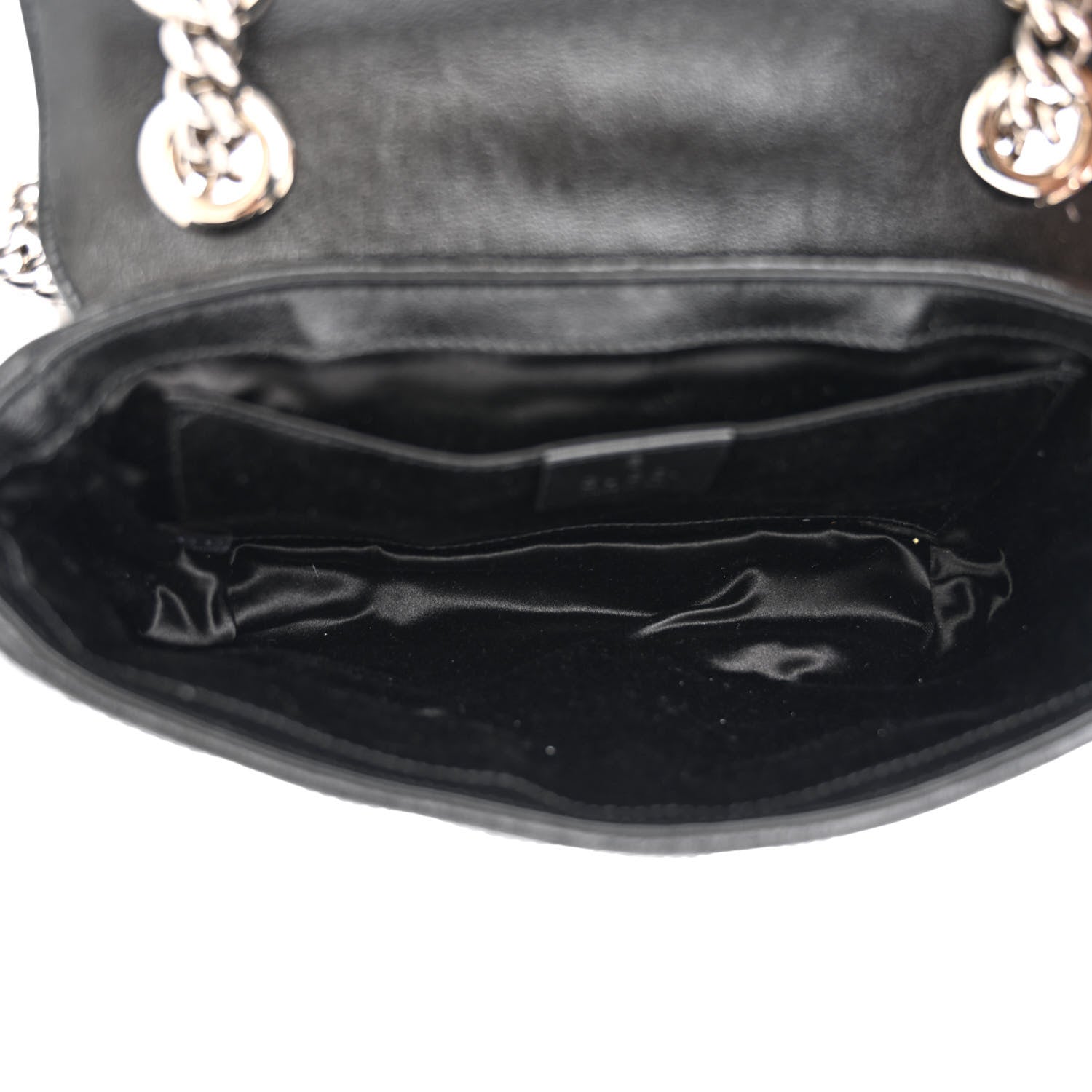 Gucci Sequin Matelasse Diagonal Mini GG Marmont Shoulder Bag Black 5 of 10