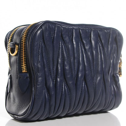 Miu Miu Nappa Matelasse Shoulder Bag Bleuette 3 of 18