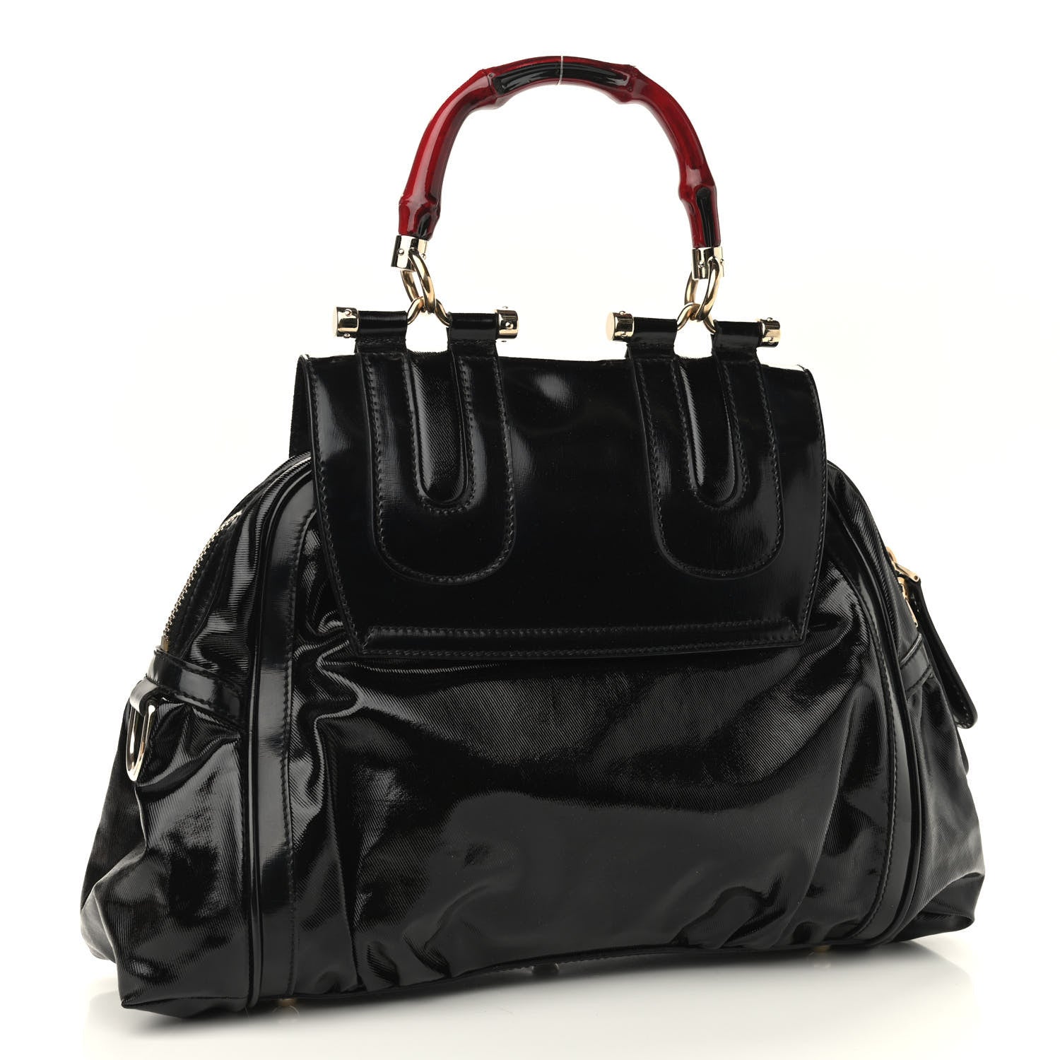 Gucci Dialux Pop Bamboo Top Handle Tote Black 3 of 9