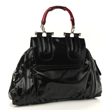 Gucci Dialux Pop Bamboo Top Handle Tote Black 3 of 9