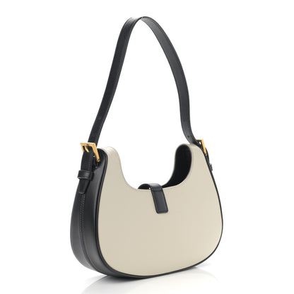 Saint Laurent Shiny Calfskin Le Fermoir Hobo Blanc Vintage Black 3 of 10