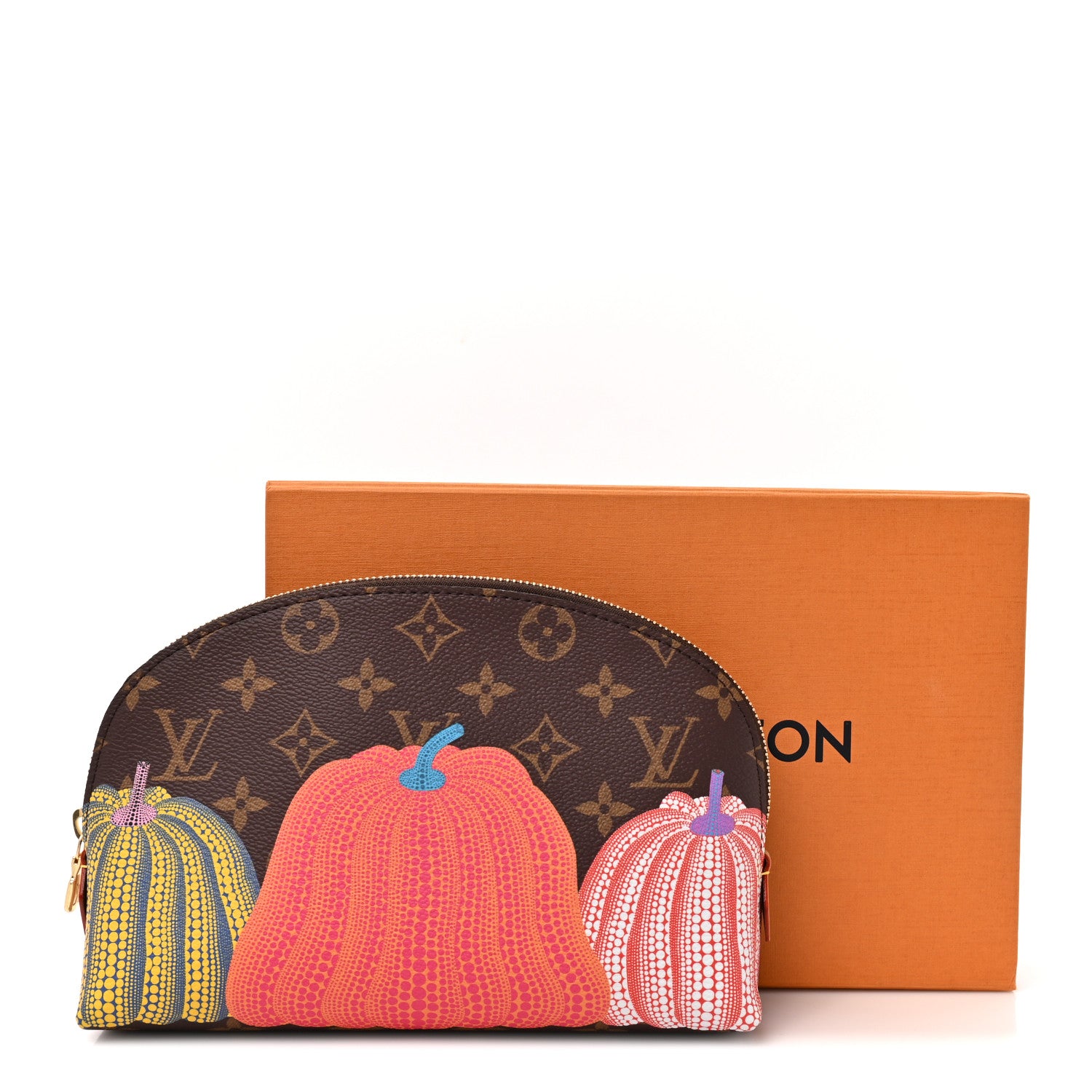 Louis Vuitton LV X YK Monogram Printed Kusama Pumpkin Cosmetic Pouch 8 of 8