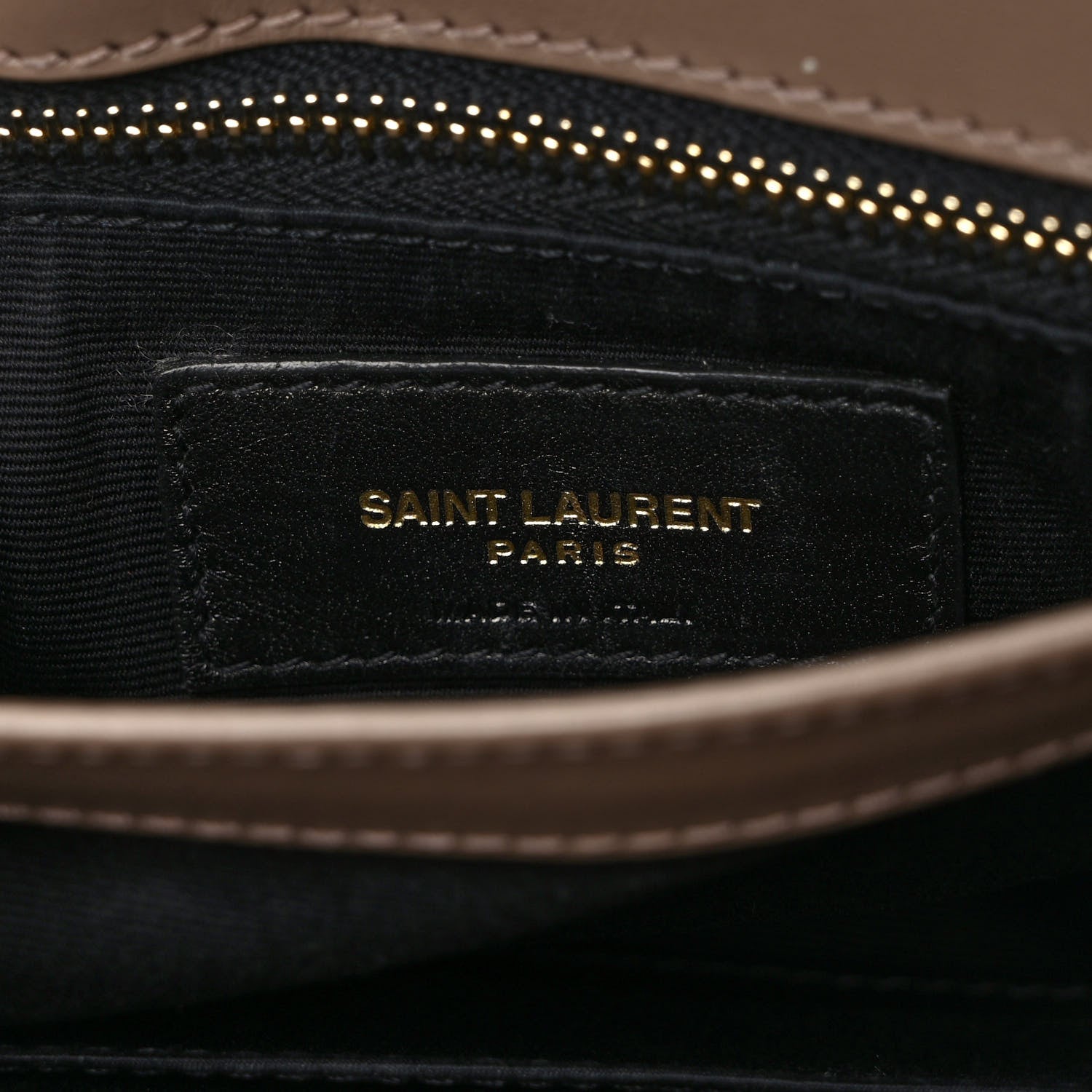 Saint Laurent Calfskin Y Quilted Monogram Toy Loulou Crossbody Bag Taupe 6 of 9