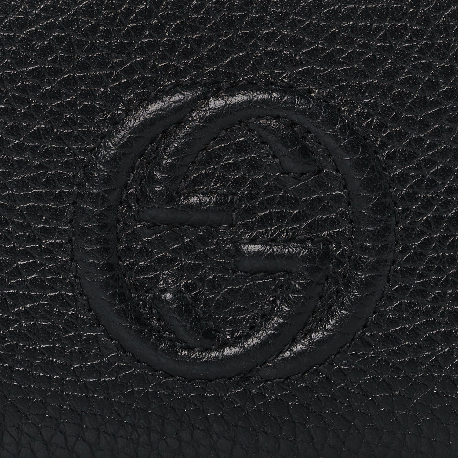 Gucci Pebbled Calfskin Small Soho Zip Around Wallet Black 9 of 10