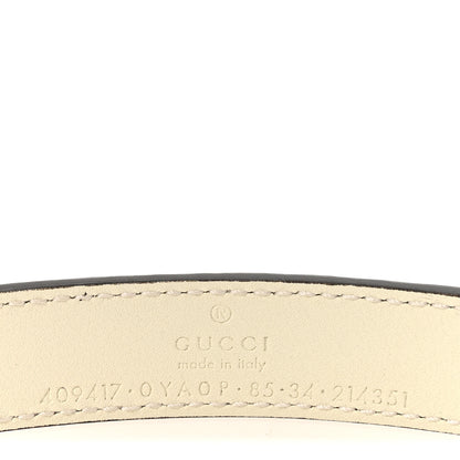 Gucci Calfskin Double G 20mm Belt 85 34 Mystic White 5 of 5