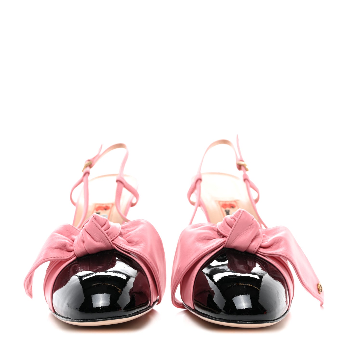 Nappa Bow Ankle Strap Platform Sandals 38.5 Butterfly Pink