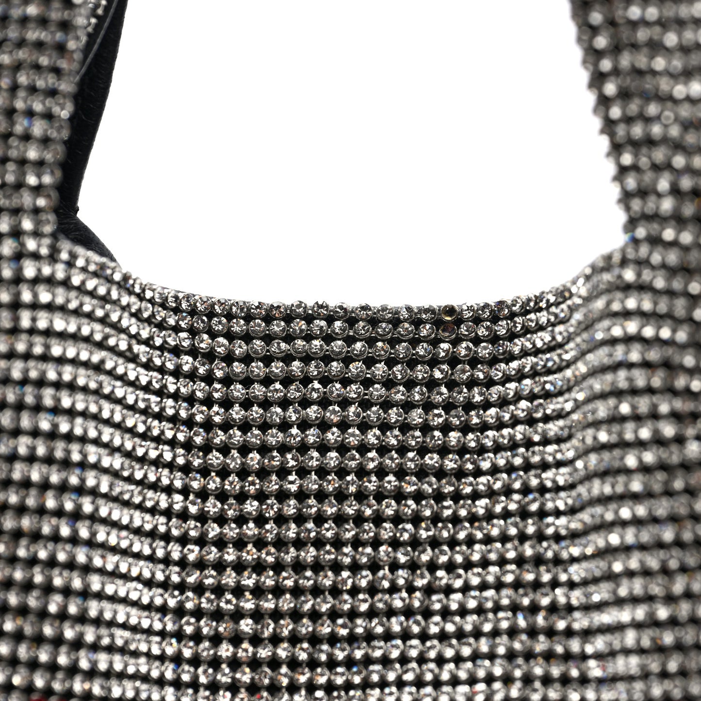 Crystal Wanglock Mini Shopper Silver
