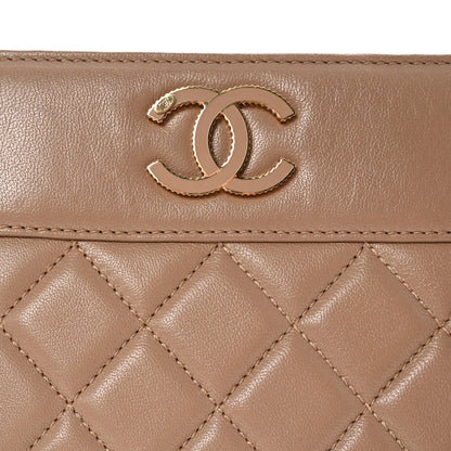 Chanel Sheepskin Quilted Mademoiselle Vintage Shopping Tote Beige 8 of 10
