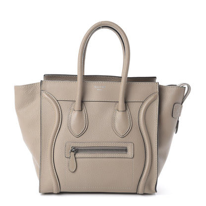 Celine Drummed Calfskin Micro Luggage Dune 1 of 8