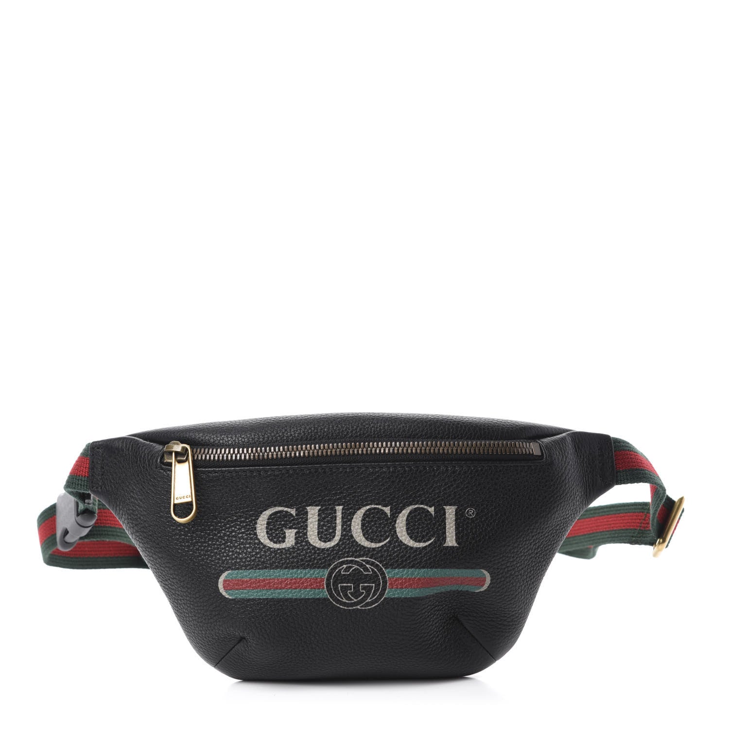 Gucci Grained Calfskin Small Logo Belt Bag Black 1 of 10