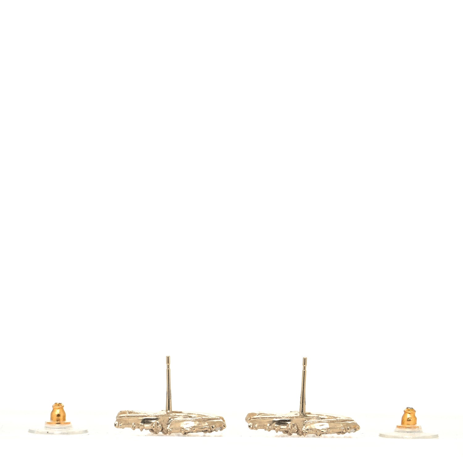 Chanel Pearl CC Camellia Express Stud Earrings Gold 3 of 4