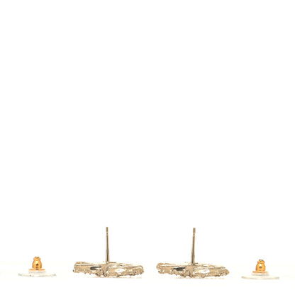 Chanel Pearl CC Camellia Express Stud Earrings Gold 3 of 4