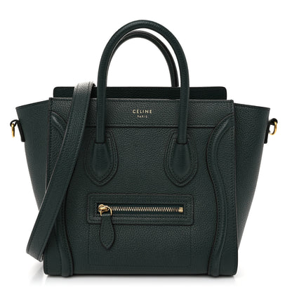 Celine Drummed Calfskin Nano Luggage Amazone 1 of 9