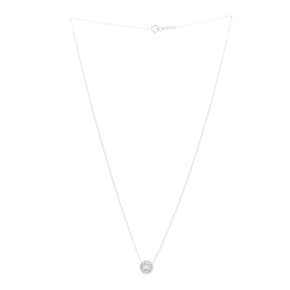 Tiffany 18K White Gold Diamond 1837 Circle Pendant Necklace 3 of 6
