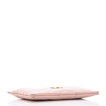 Gucci Calfskin Matelasse GG Marmont Card Holder Perfect Pink 4 of 12