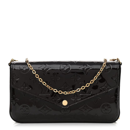 Louis Vuitton Vernis Pochette Felicie Chain Wallet Amarante 3 of 9