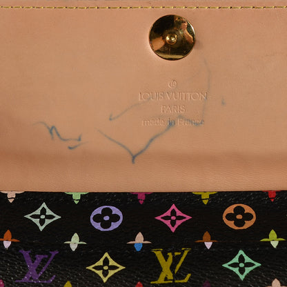 Louis Vuitton Monogram Multicolor Sarah Wallet Black 6 of 7