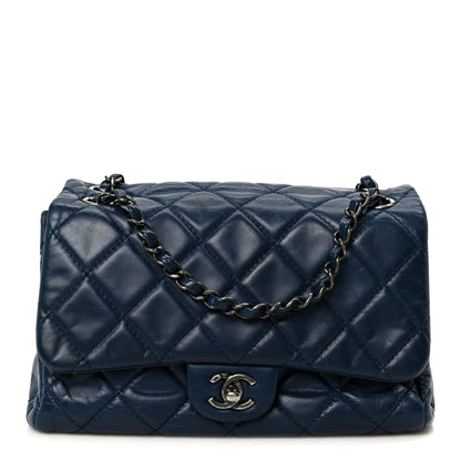Chanel Glazed Calfskin Quilted Medium Coco Soft Flap Navy 1 of 11