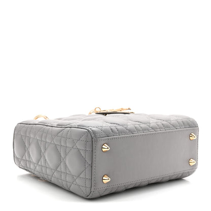 Christian Dior Lambskin Cannage Small Lucky Badges My Lady Dior Grey 4 of 11