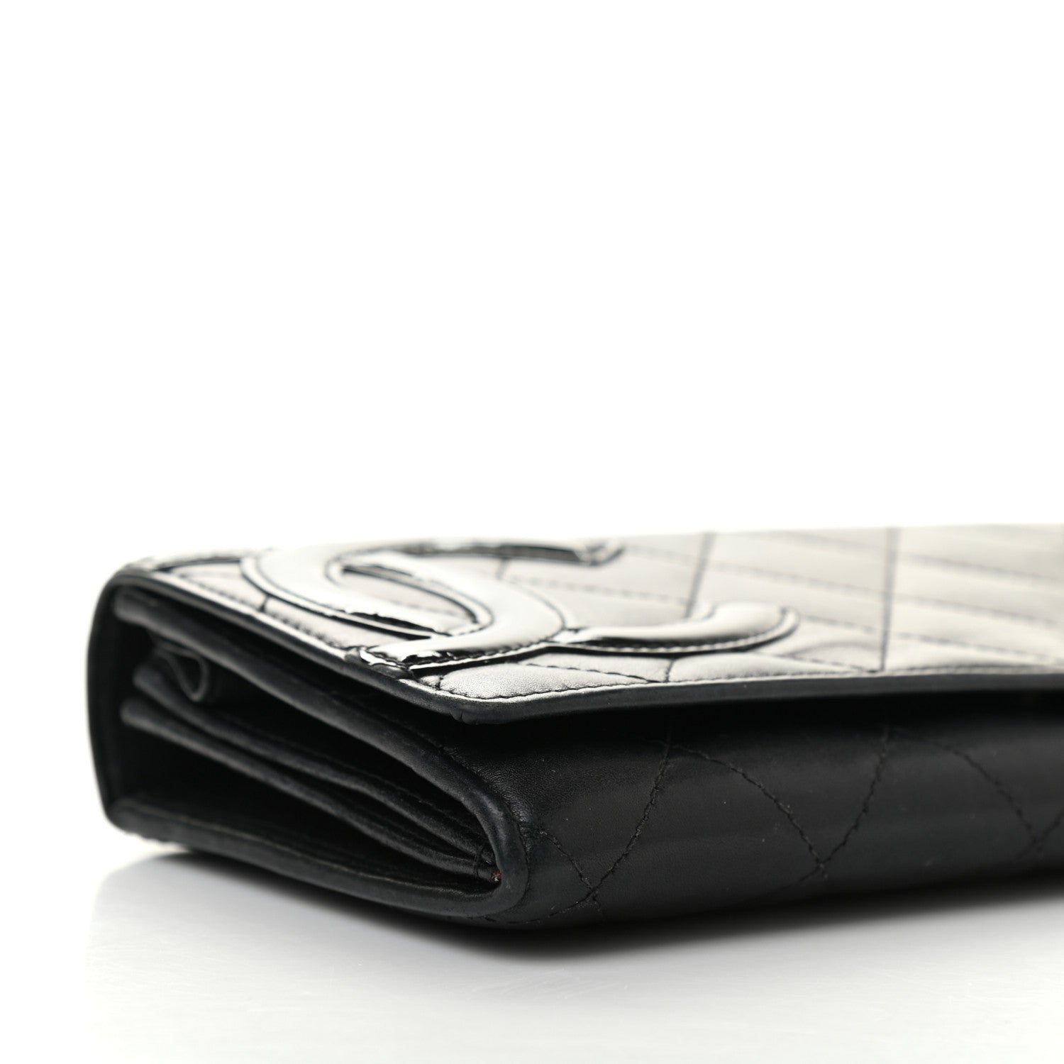 Chanel Calfskin Quilted Cambon Tri-Fold Wallet Black 12 of 25