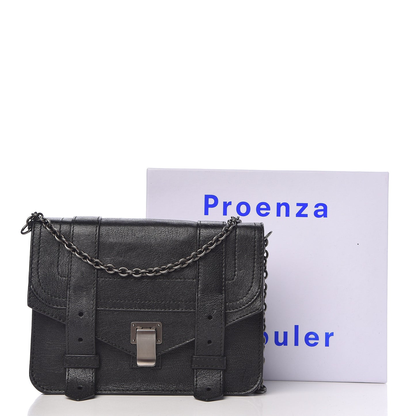 Lambskin PS1 Large Chain Wallet Black