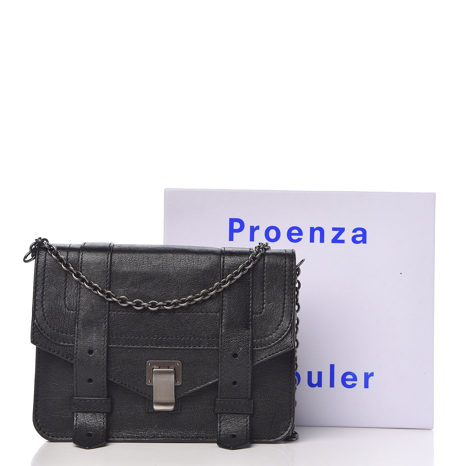 Proenza Schouler Lambskin PS1 Large Chain Wallet Black 11 of 11