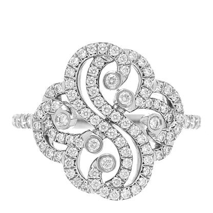 Tiffany Platinum Diamond Enchant Double Heart Ring 52 6 1 of 6