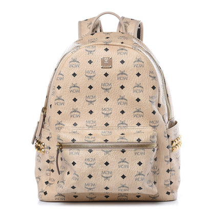 MCM Visetos Medium Side Studs Stark Backpack Beige 1 of 18