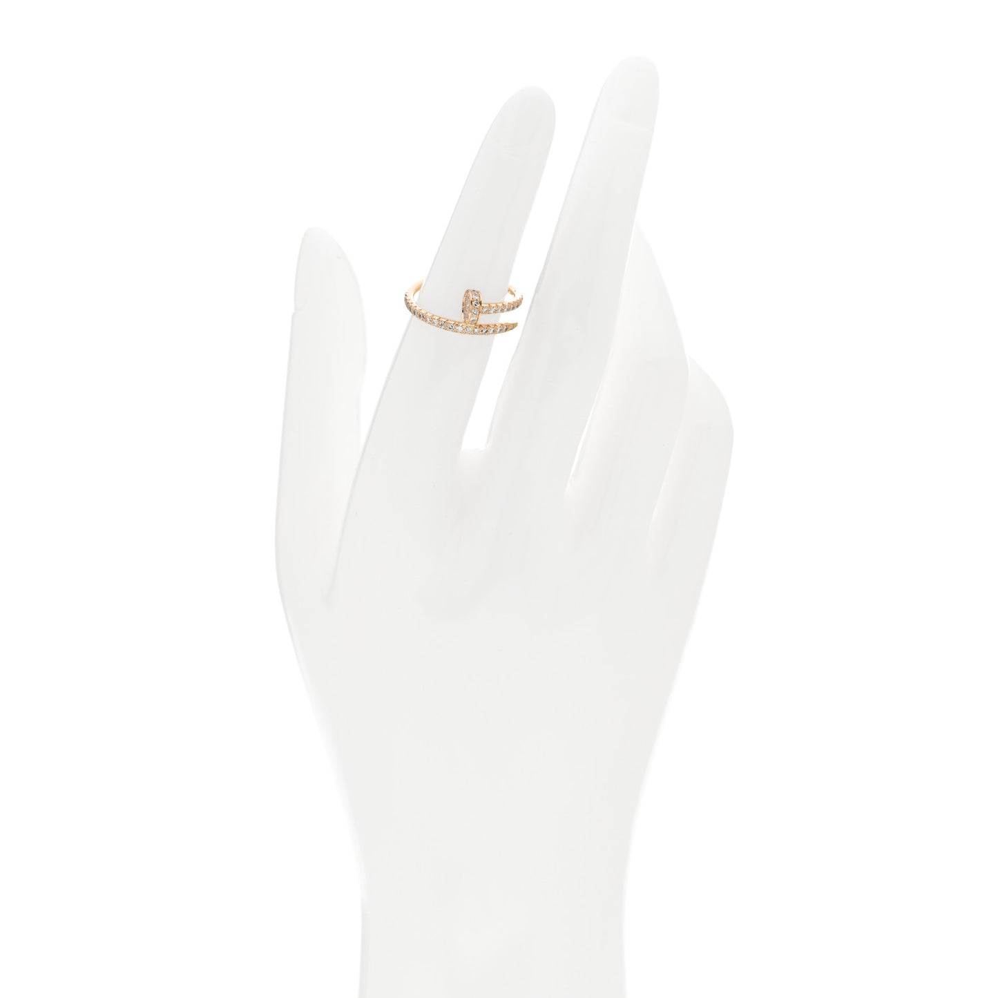 18K Yellow Gold Diamond Juste Un Clou Paved Ring 51 5.75