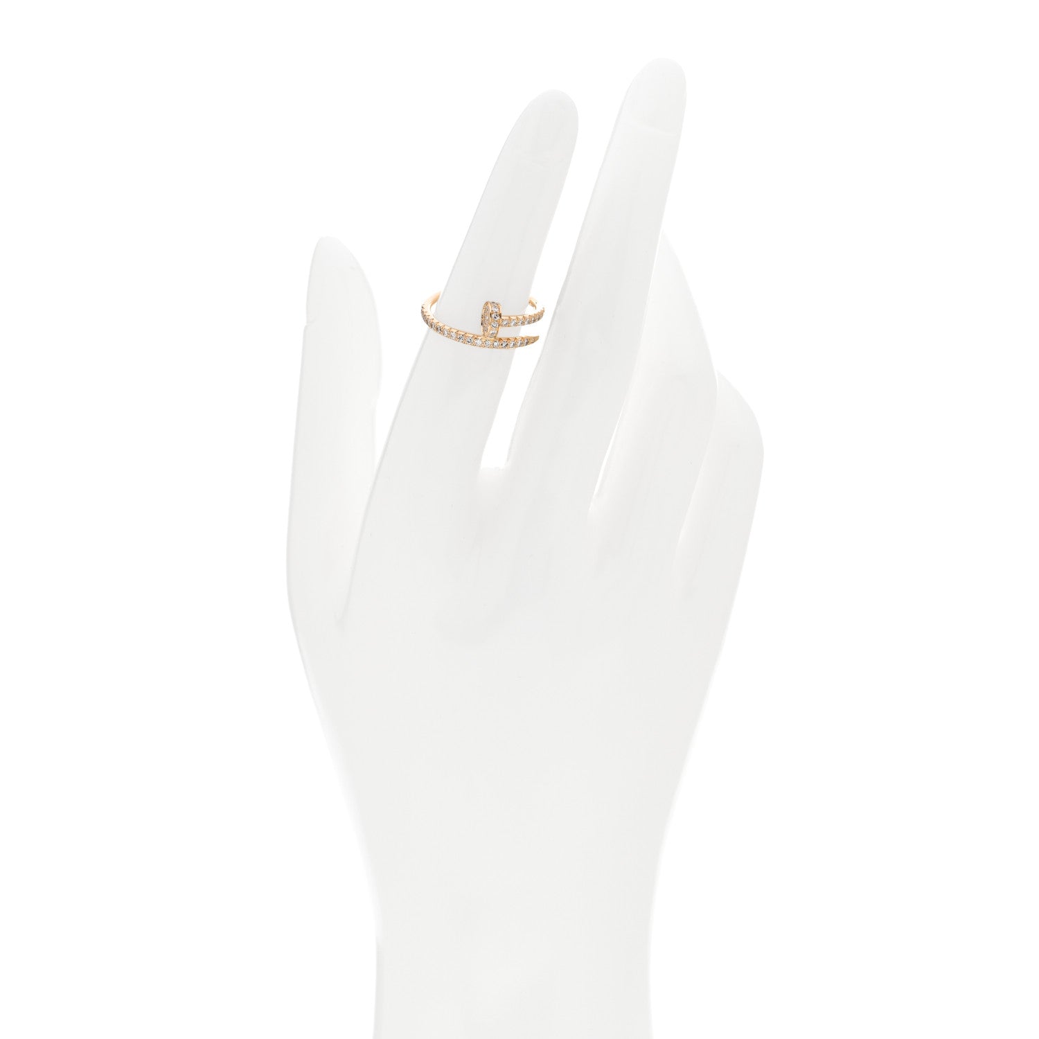 Cartier 18K Yellow Gold Diamond Juste Un Clou Paved Ring 51 5.75 2 of 5