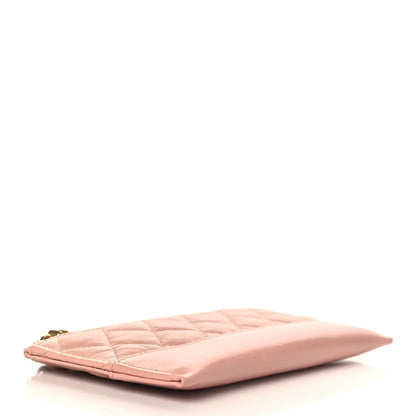 Chanel Aged Calfskin Quilted Gabrielle Zip Pouch Pink 4 of 6