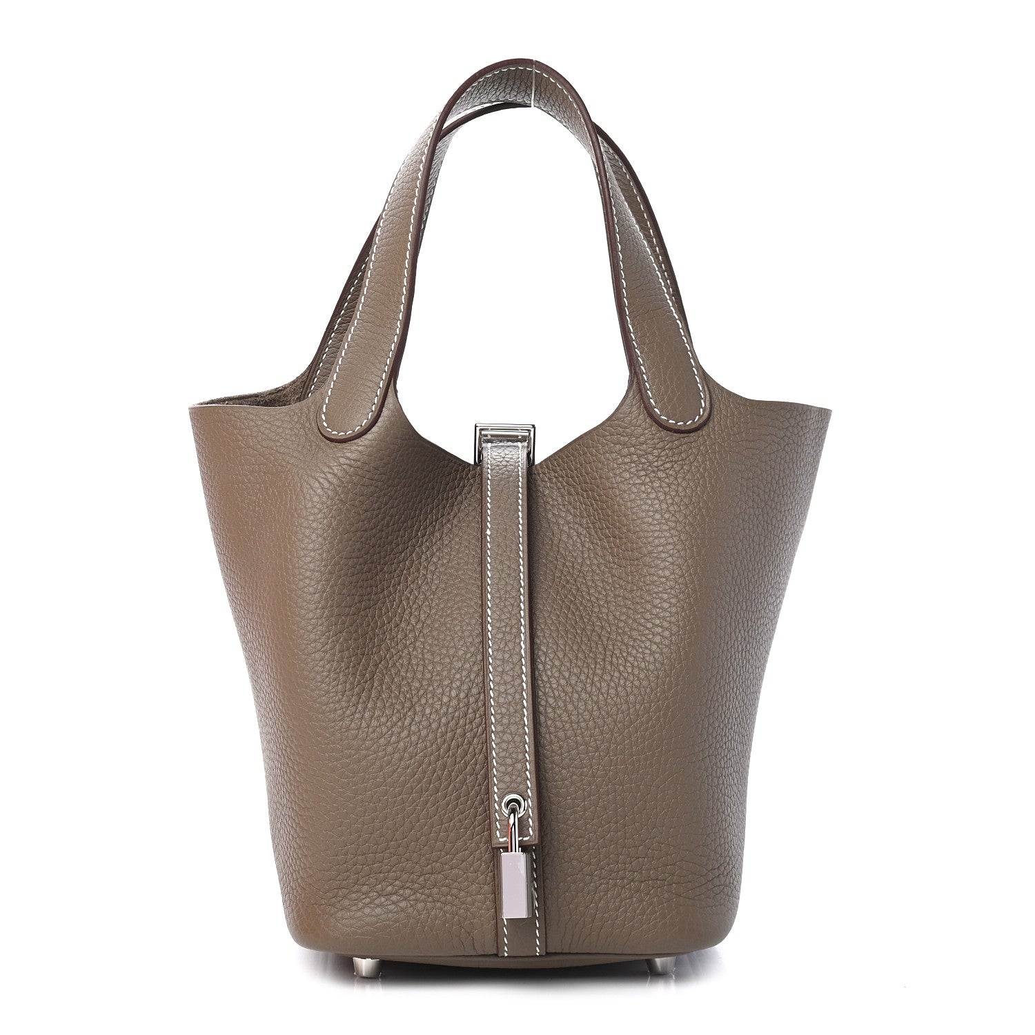 Hermes Taurillon Clemence Picotin Lock 18 PM Etoupe 1 of 9