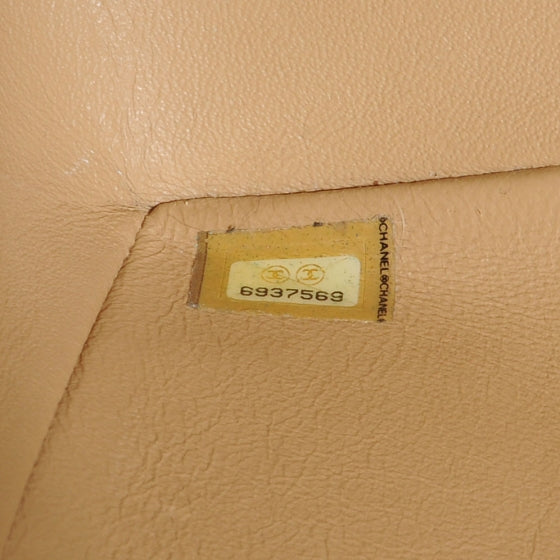 Caviar Jumbo Single Flap Beige